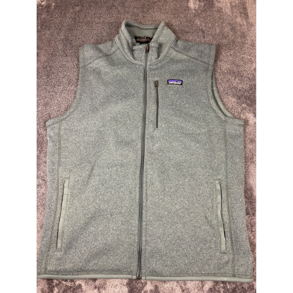 Patagonia Better Sweater Vest Mens XL Gray Full Zip Fleece Pockets 25882